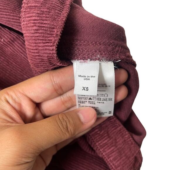 American Apparel Corduroy A Line Mini Skirt Maroon Size XS - Picture 4 of 6